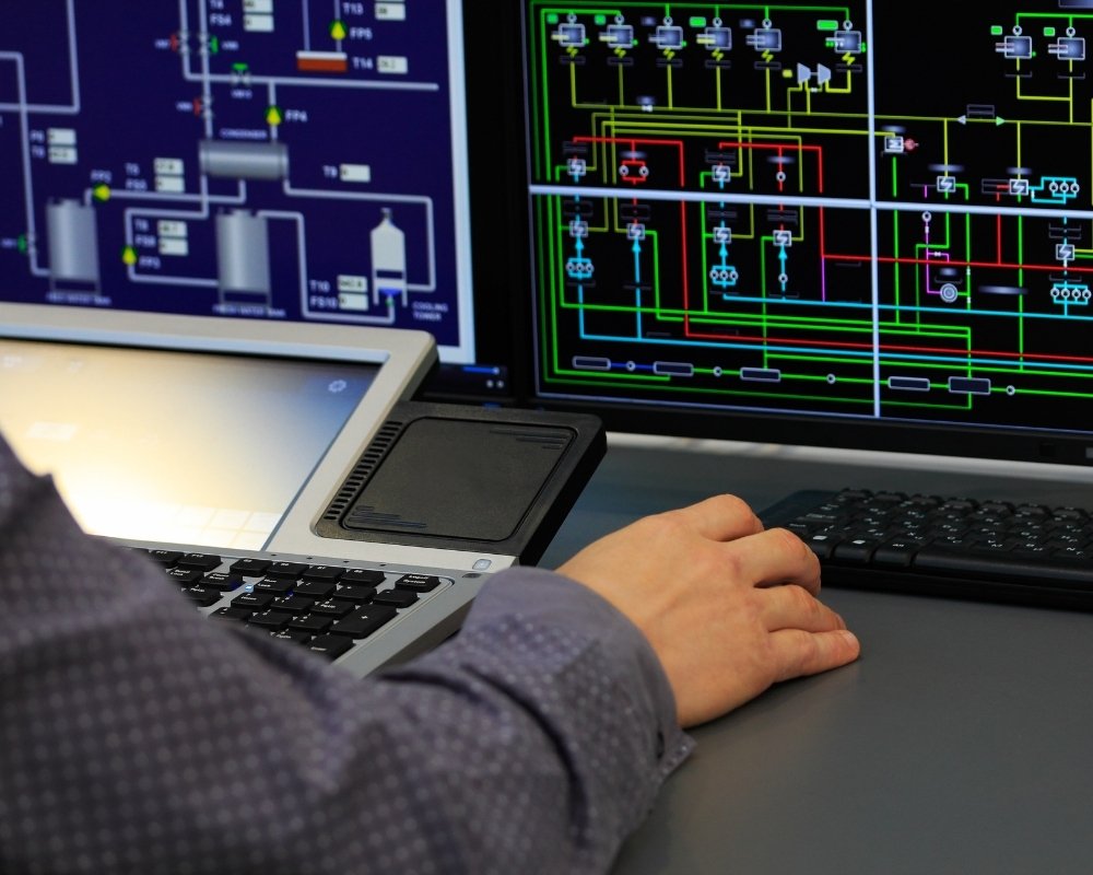 BMS and SCADA control room for hotel building management system - intelligent automation by Hycone Projects